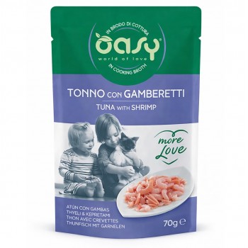 OASY More Love Tuna with shrimp - wet cat food - 70g