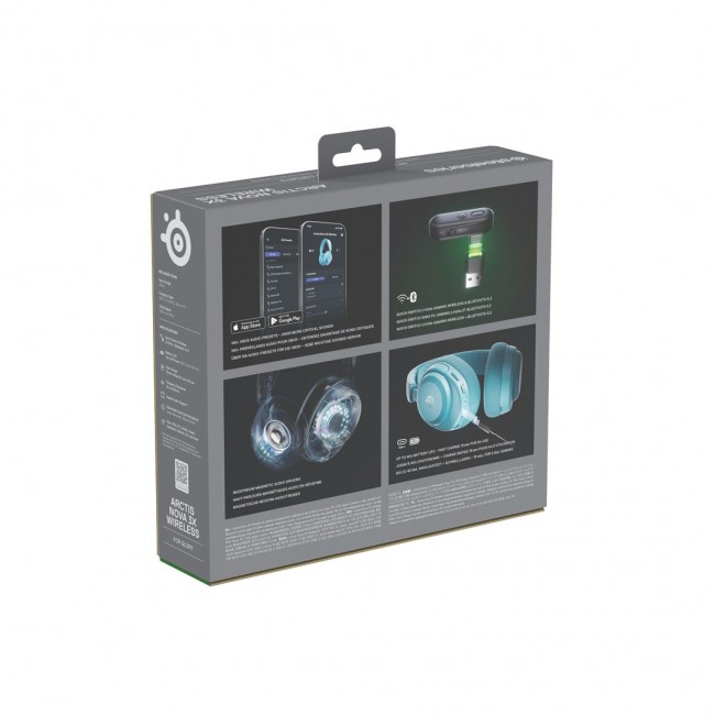 Steelseries Arctis Nova 3X Headset Wireless Head-band Music/Everyday Bluetooth Aqua colour