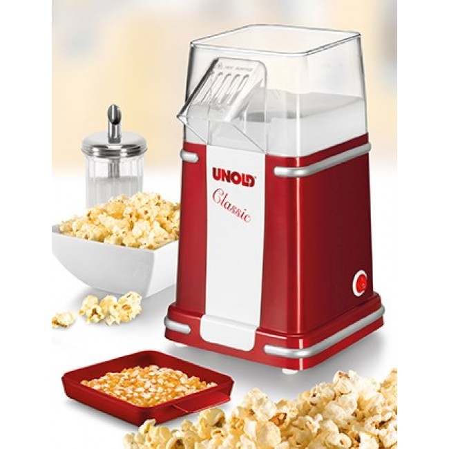 Unold Classic popcorn popper Red, Silver, White 900 W