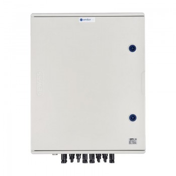 Switchgear attached DCAC hermetic IP66 EMITTER with DC surge arrester Dehn 1000V type 1+2, 6 x PV string, 6 x MPPT // og. AC Dehn type 1+2, 100A 3-F, FR 100A, syg. Faz + Socket
