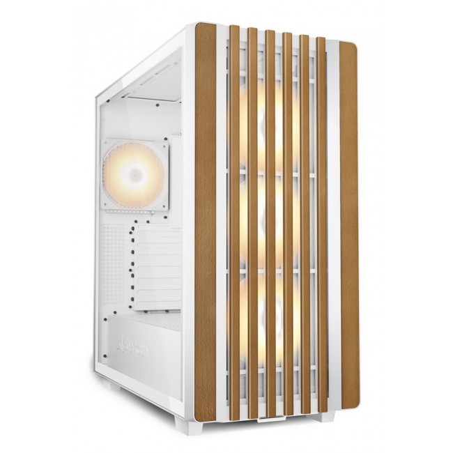 Sharkoon REBEL C70G RGB Full Tower White, Wood