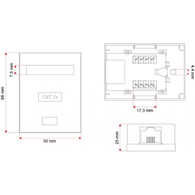 A-LAN GN005 network junction box Cat5e White A-LAN GN005 network junction box Cat5e White
