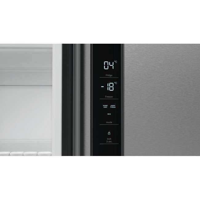 Bosch Serie 4 KFN96VPEA side-by-side refrigerator Freestanding 605 L E Stainless steel Bosch Serie 4 KFN96VPEA side-by-side refrigerator Freestanding 605 L E Stainless steel