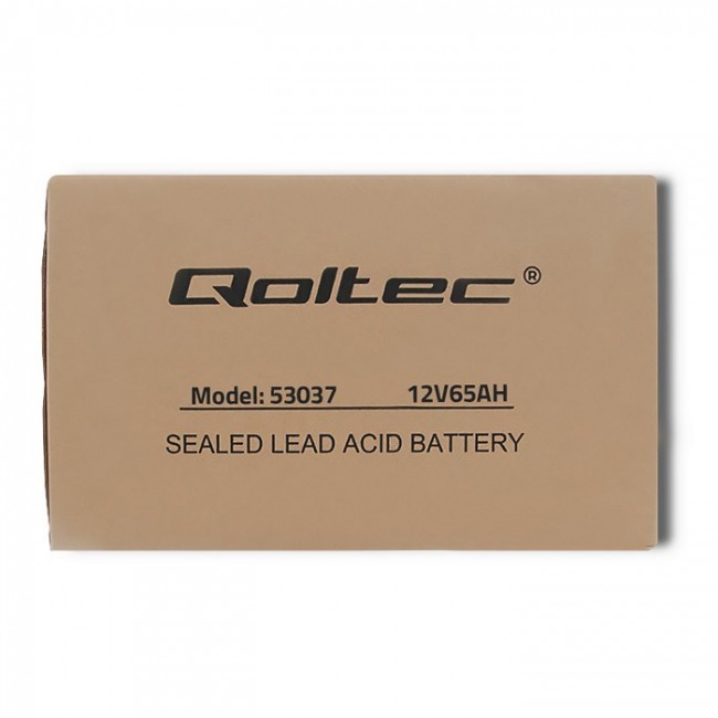Qoltec 53037 AGM battery | 12V | 65Ah | max 780A Qoltec 53037 AGM battery | 12V | 65Ah | max 780A