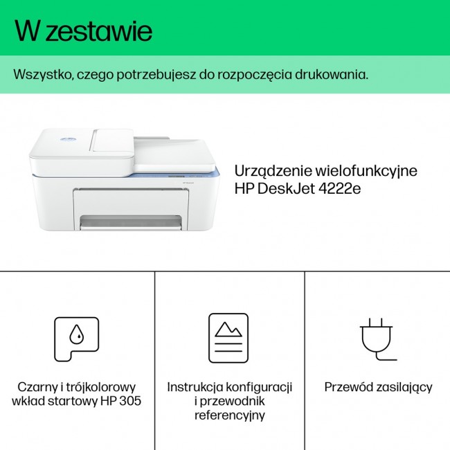 HP DeskJet 4222e Wireless All-in-One Color Printer, Instant Ink Copier, Scanner