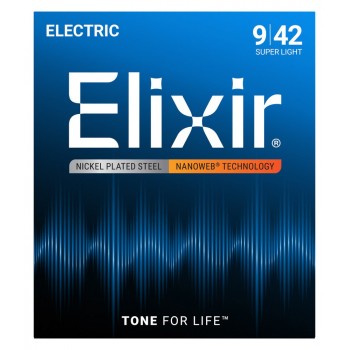 Elixir Strings 12002 - Electric guitar strings, (09-42) NW, 6 pcs.