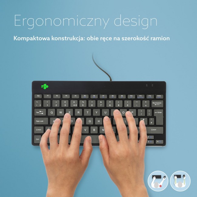 R-Go Tools Ergonomic keyboard R-Go Compact Break, compact keyboard with break software, QWERTY (UK), wired, black R-Go Tools Ergonomic keyboard R-Go Compact Break, compact keyboard with break software, QWERTY (UK), wired, black