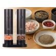 ELDOM ZMP5 BATTERY-POWERED PEPPER AND SALT GRINDER SET WITH STAND, BLACK