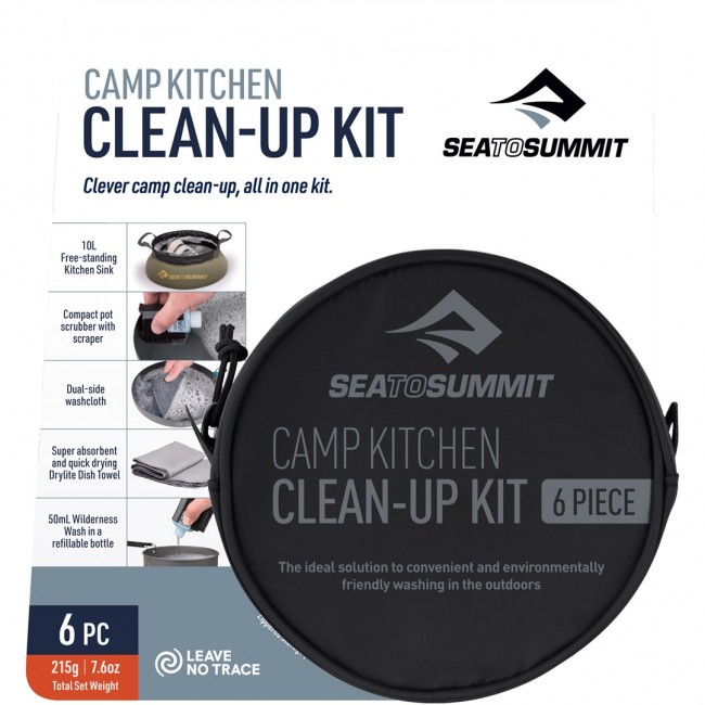 Zestaw do sprzątania SEA TO SUMMIT Camp Kitchen Clean Up Kit - 6 element w z p ynem 6