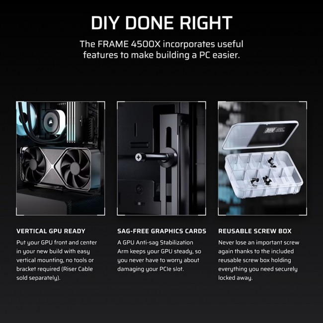 Corsair 4500X RS-R ARGB Tempered Glass Mid-Tower, Black Midi Tower