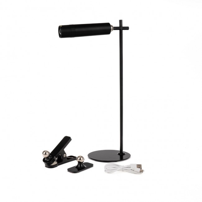 Desk lamp V-TAC VT-7413 4in1, wall lamp, clip, torch 3W LED 37cm 4000K 300lm (SKU 23042) Black Desk lamp V-TAC VT-7413 4in1, wall lamp, clip, torch 3W LED 37cm 4000K 300lm (SKU 23042) Black