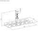 Maclean under-desk cable organizer, max. load 5kg, white, MC-105 W Maclean under-desk cable organizer, max. load 5kg, white, MC-105 W