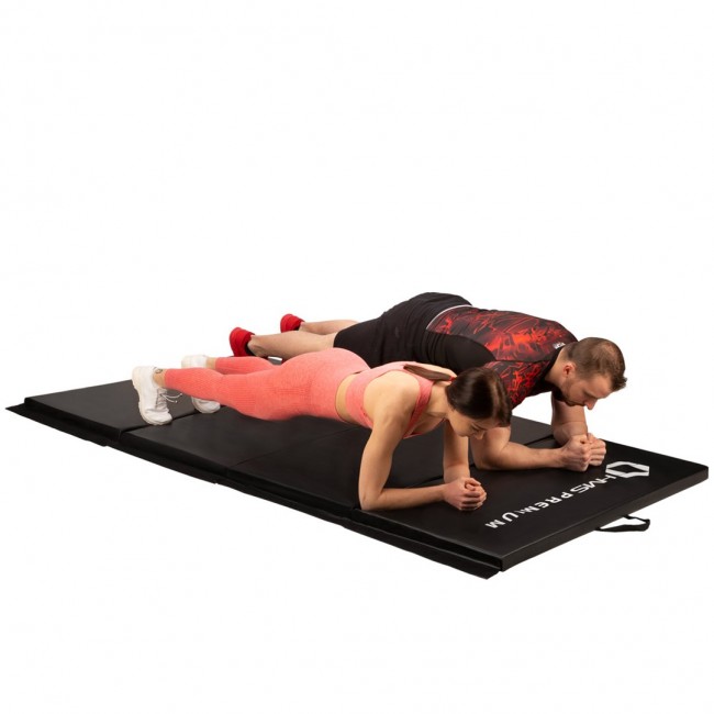 Folding gymnastics mattress black HMS Premium MGS01 Folding gymnastics mattress black HMS Premium MGS01