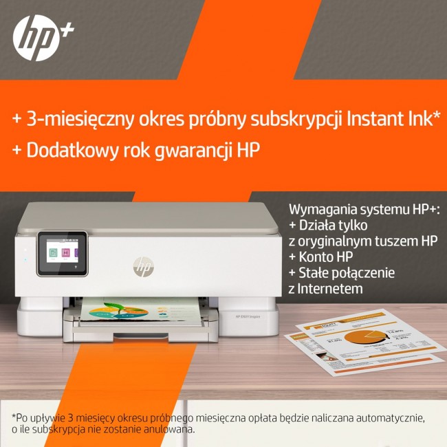 HP ENVY Inspire 7220e Wireless All-in-One Color Printer, Instant Ink Copier, Scanner