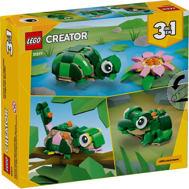 LEGO CREATOR 3 IN 1 31377 Turtle with a Water Lily Flower