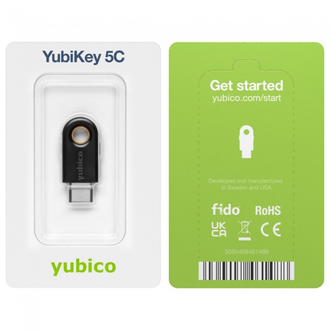 Yubico YubiKey 5C USB sikkerhedsnogl Yubico YubiKey 5C USB sikkerhedsnogl