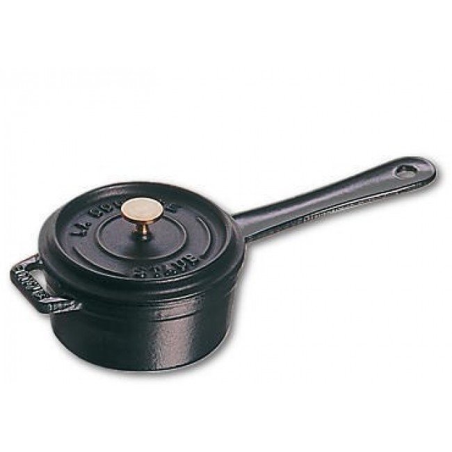 Mini cast iron saucepan Staub - 250 ml, Black