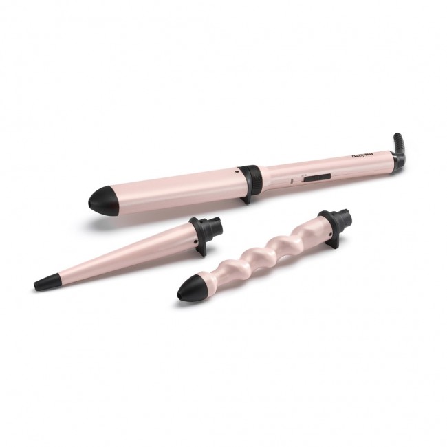 BaByliss Curl & Wave Trio Curling iron Warm Black, Pink 58 W 98.4