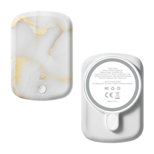 LAUT E33A 5000 mAh Wireless charging White LAUT E33A 5000 mAh Wireless charging White