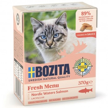 BOZITA Meat chunks with salmon in sauce wet cat food 370g