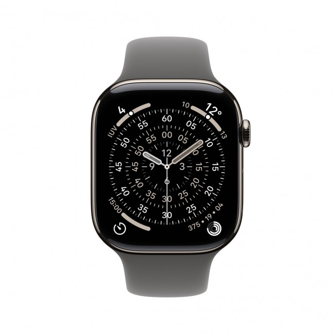 Apple Watch Series 11 GPS + Cellular 46mm Natural Titanium Case with Stone Grey Sport Band - S/M Apple Watch Series 11 GPS + Cellular 46mm Natural Titanium Case with Stone Grey Sport Band - S/M