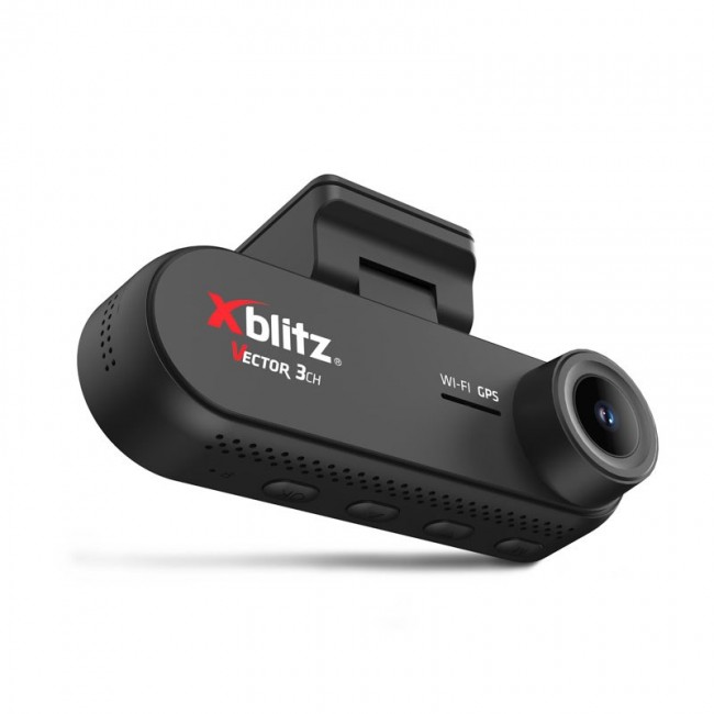 XBLITZ VECTOR 3CH 3-CHANNEL DVR WITH REARVIEW CAMERA, Wi-Fi, AND GPS