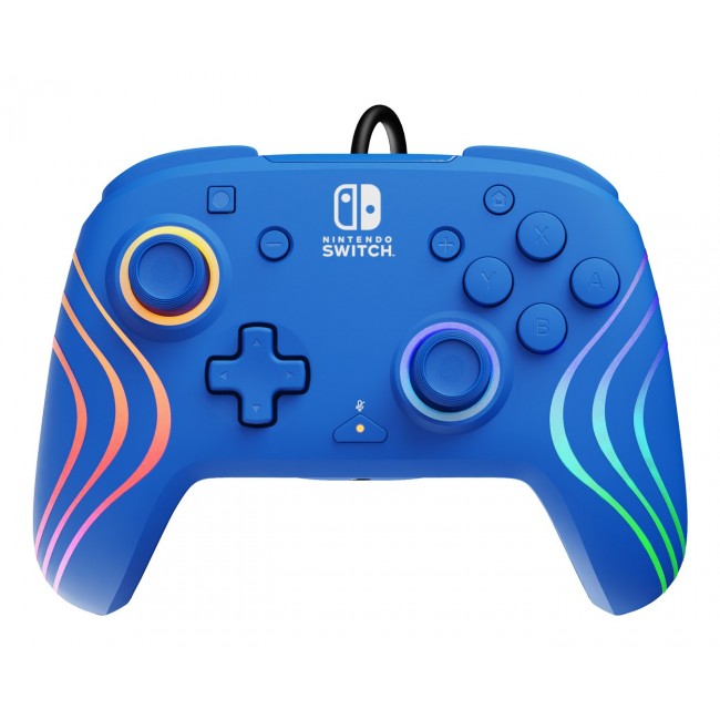 PDP Afterglow Wave Blue USB Gamepad Analogue / Digital Nintendo Switch, Nintendo Switch OLED