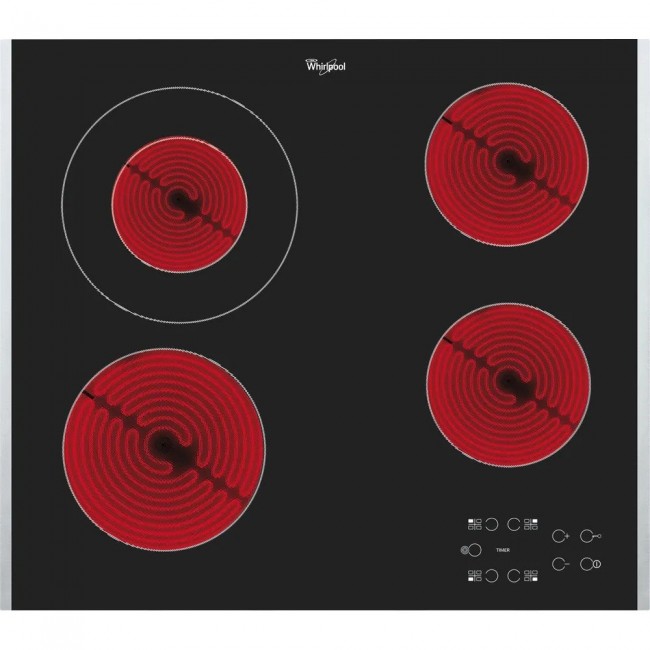 Whirlpool AKT 8130 BA hob Black Built-in Ceramic 4 zone(s)