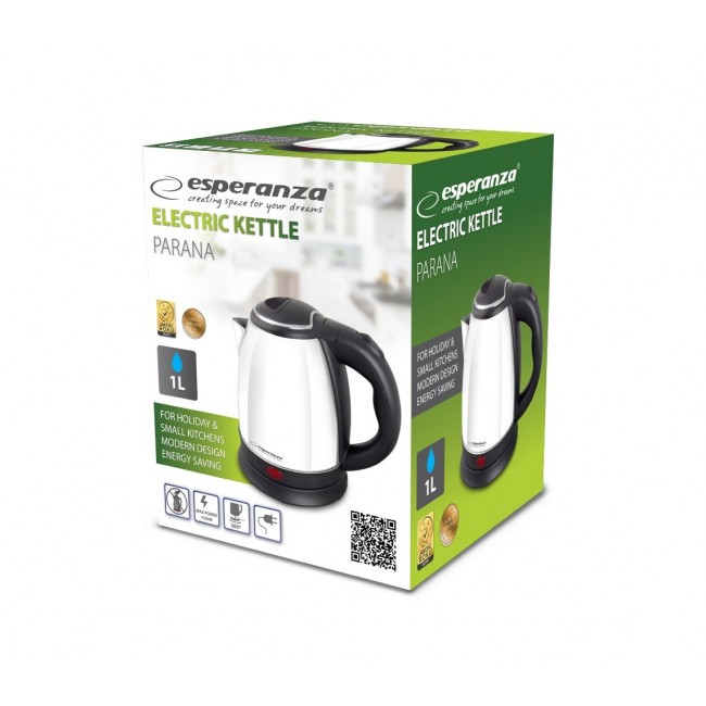 Esperanza EKK128W Electric kettle 1 L Black,White 1350 W