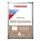 Toshiba BULK N300 NAS Hard Drive 4TB 512MB internal hard drive