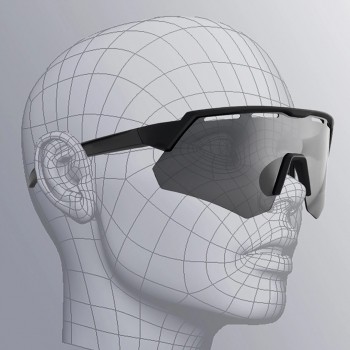 Rockbros 189114 polarised cycling glasses with UV protection and prescription insert, grey