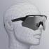 Rockbros 189114 polarised cycling glasses with UV protection and prescription insert, grey
