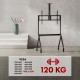 Maclean TV stand / cart, camera shelf, on casters, 55-100