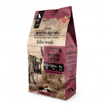 WIEJSKA ZAGRODA Beef with wild boar L - dry dog food - 2kg