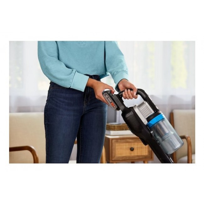 Black & Decker BHFEB520D1-QW stick vacuum/electric broom Battery Dry Cyclonic Bagless Black, Silver, Transparent 2 Ah