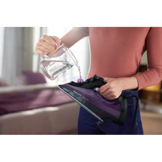 Philips | DST5030/80 | Steam Iron | 2400 W | Water tank capacity 320 ml | Continuous steam 45 g/min | Steam boost performance g/min | Dark Purple Philips | DST5030/80 | Steam Iron | 2400 W | Water tank capacity 320 ml | Continuous steam 45 g/min | Steam boost performance g/min | Dark Purple