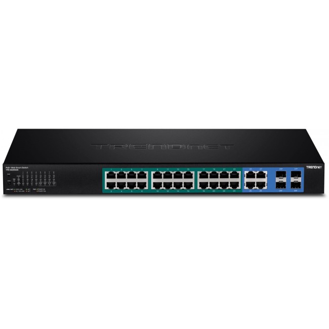 Trendnet TPE-5028WS network switch Managed Gigabit Ethernet (10/100/1000) Power over Ethernet (PoE) 1U Black