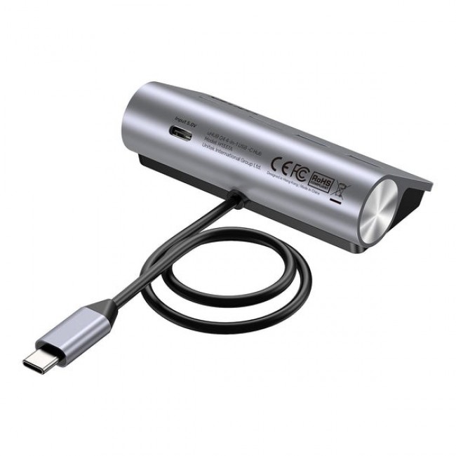 UNITEK H1337AGY01 interface hub USB 3.2 Gen 1 (3.1 Gen 1) Type-C 5000 Mbit/s Grey