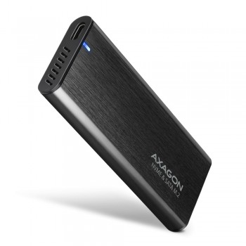 Axagon EEM2-SB2 External USB-C 3.2 Gen 2 metal box for M.2 NVMe & SATA SSD disks. Screwless