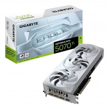 GIGABYTE GeForce RTX 5070 Ti EAGLE OC ICE SFF 16G Graphics Card - 16GB GDDR7, 256bit, PCI-E 5.0, 2542 MHz Core Clock, 3 x DP 2.1a, 1 x HDMI 2.1b, NVIDIA DLSS 4, GV-N507TEAGLEOC ICE-16GD