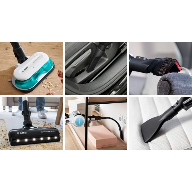 Bosch BCS71HYG4 Cordless 2-in-1 hoover, vacuuming and mopping Unlimited 7 ProHygienic Aqua White Bosch BCS71HYG4 Cordless 2-in-1 hoover, vacuuming and mopping Unlimited 7 ProHygienic Aqua White