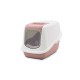 SAVIC Nestor White-Pink - Covered Cat Litter Box - 56x39x38.5 cm - 1 pc SAVIC Nestor White-Pink - Covered Cat Litter Box - 56x39x38.5 cm - 1 pc