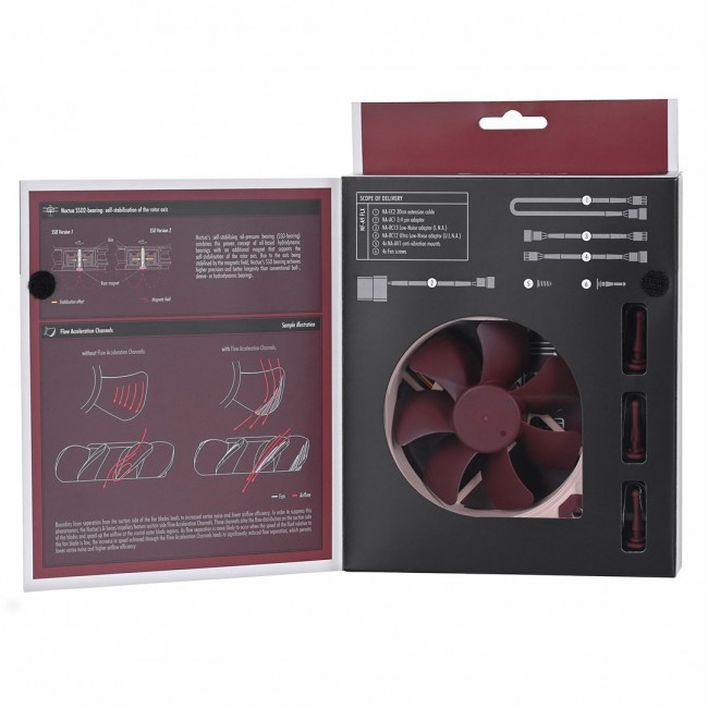 Noctua NF-A9 FLX computer cooling system Computer case Fan 9.2 cm Beige, Brown