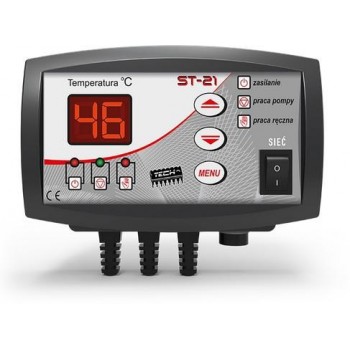 Tech Controller ST-21 for heating pump, black