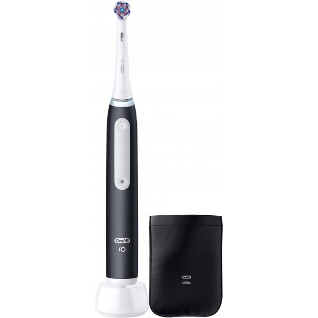 Oral-B toothbrush, white and black + cover