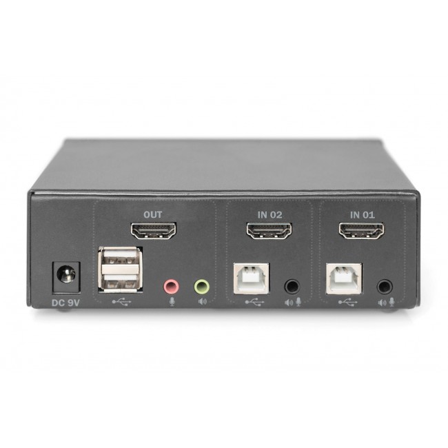 Digitus KVM Switch, 2 Port, Single Display, 4K, HDMI 