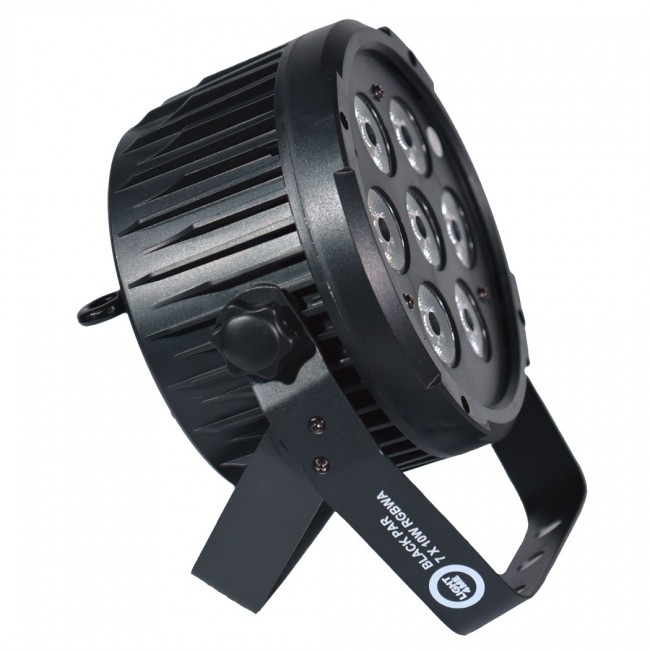 LIGHT4ME BLACK PAR 7x10W RGBWA LED Powerful Lightweight