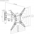 Maclean TV or monitor mount, universal, max VESA 400x400, 23-55 Maclean TV or monitor mount, universal, max VESA 400x400, 23-55