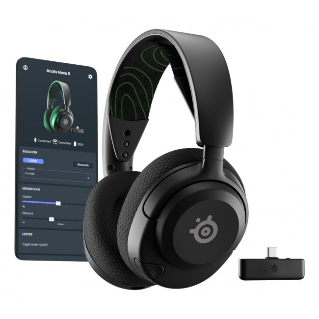 Steelseries Arctis 61676 headphones/headset Wireless Head-band Gaming Black