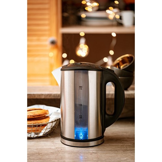 Adler AD 1216 electric kettle 1.7 L Black,Silver 2200 W Adler AD 1216 electric kettle 1.7 L Black,Silver 2200 W